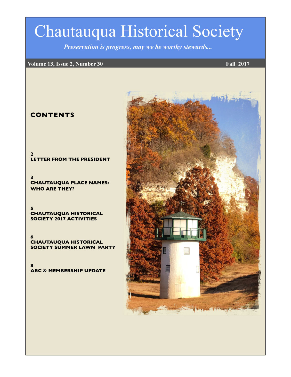 Newsletters Chautauqua Historical Society